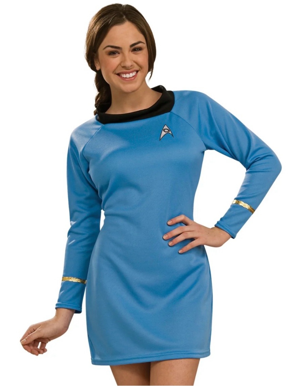 Star Trek Classic Series Blue Costume Dress Medium Rubies Halloween Cosplay EUC
